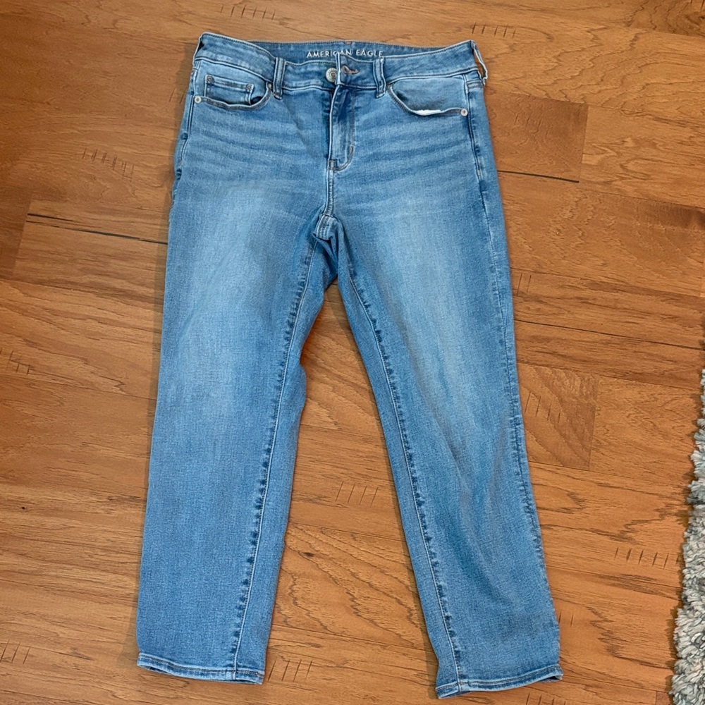 American Eagle Outfitters Women's Light Wash Skinny Jeans 8 extra short